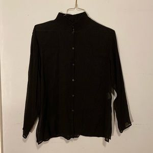Eileen Fisher sheer silk blouse, size M
